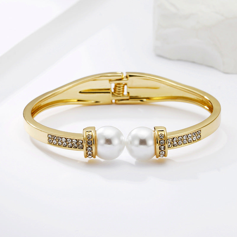 ACOOE Gold-Plated Pearl Bracelet - Sparkling Fashion Jewelry 04