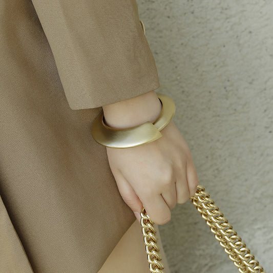   ACOOE 14K Gold Plated Chunky Open Twist Stackable Bracelets 03 